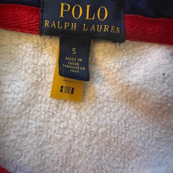Polo Ralph Lauren WHITE RETRO COLORFUL LOGO  Sweatshirt size 5t - Picture 3 of 4